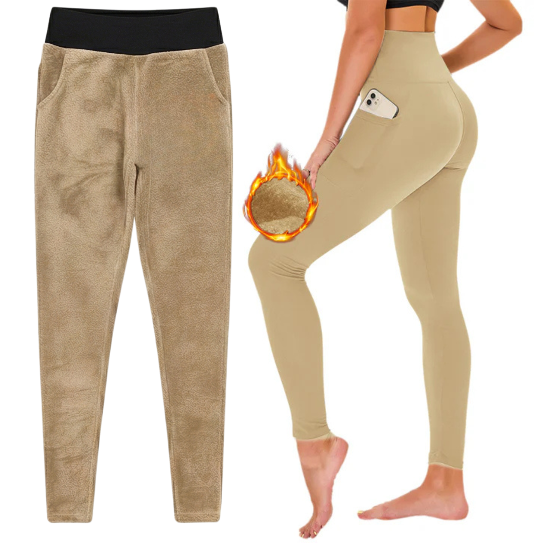 Fleece Lined Leggings With Pockets