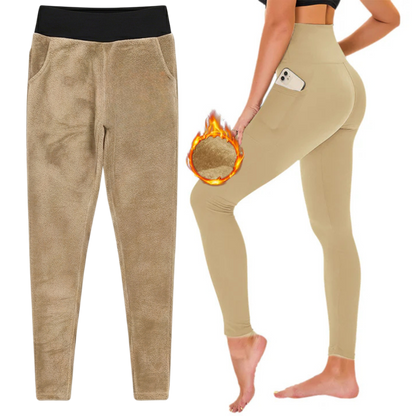Fleece Lined Leggings With Pockets