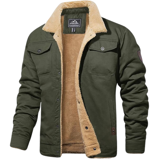Men's Winter Jacket with Fleece Sherpa Lining
