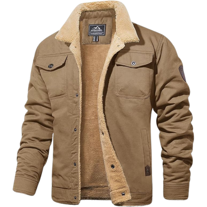 Men's Winter Jacket with Fleece Sherpa Lining