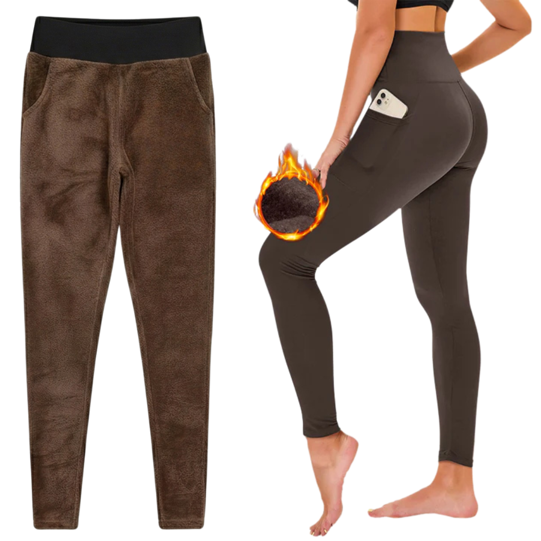 Fleece Lined Leggings With Pockets