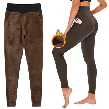 Fleece Lined Leggings With Pockets
