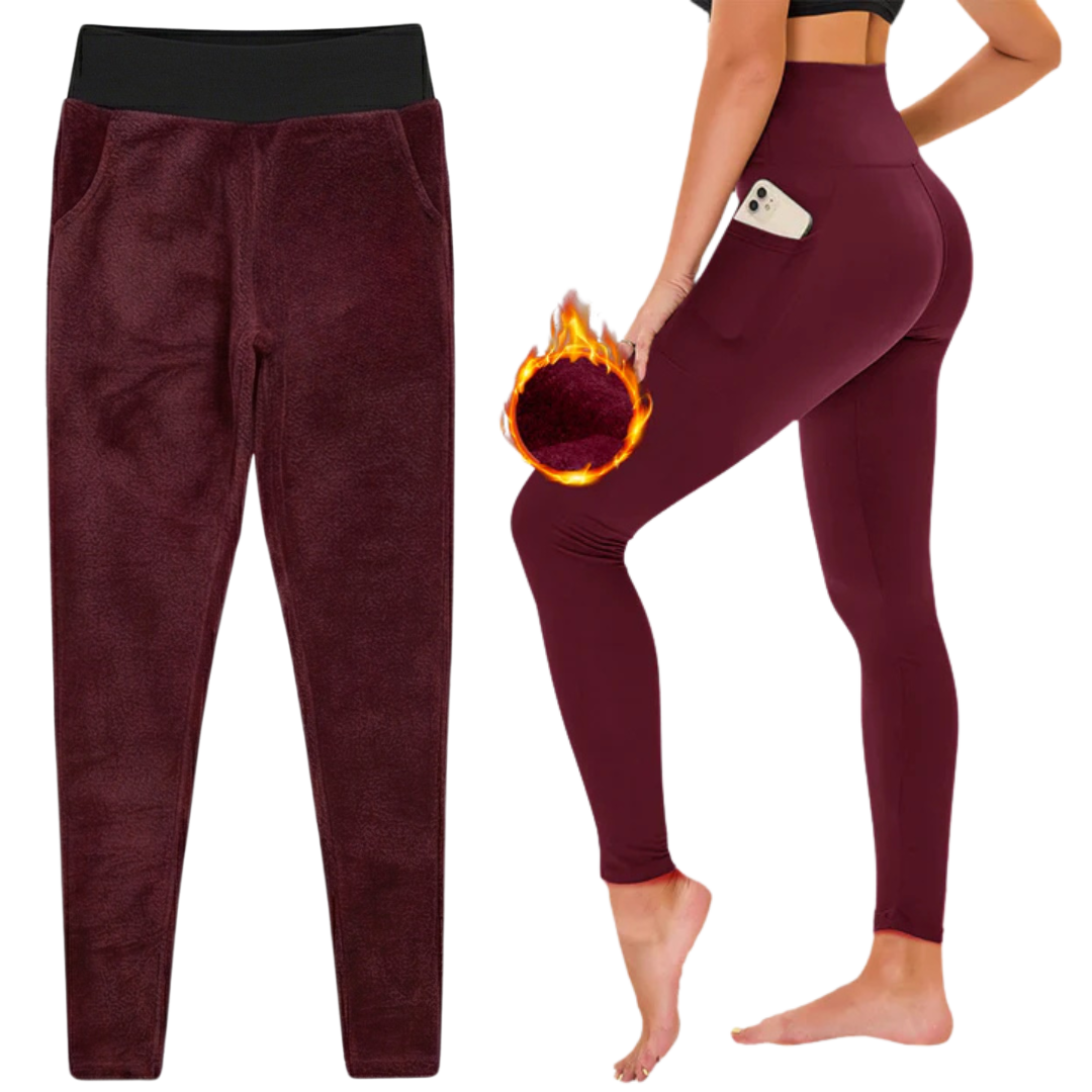 Fleece Lined Leggings With Pockets