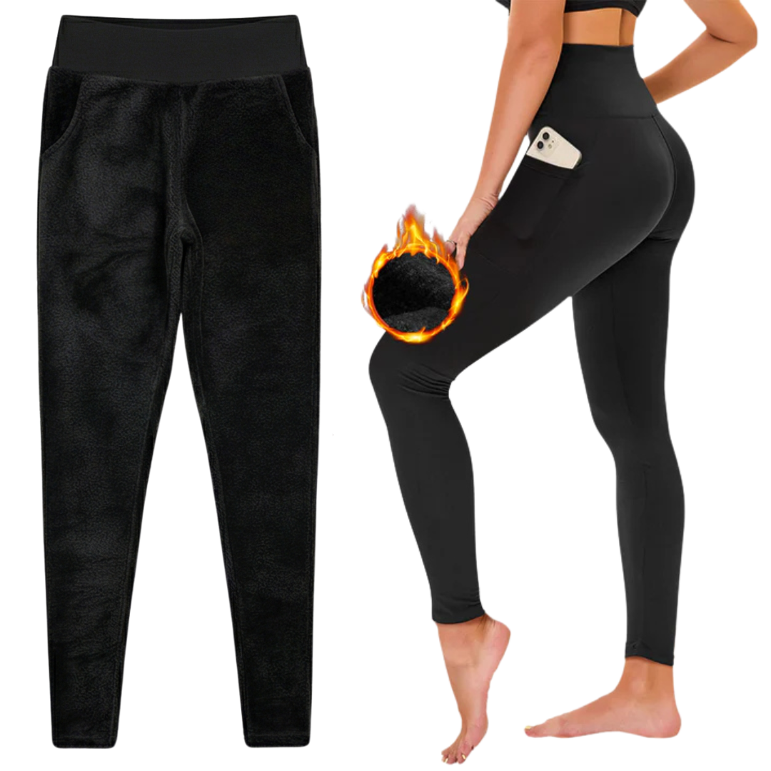 Fleece Lined Leggings With Pockets