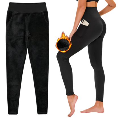 Fleece Lined Leggings With Pockets