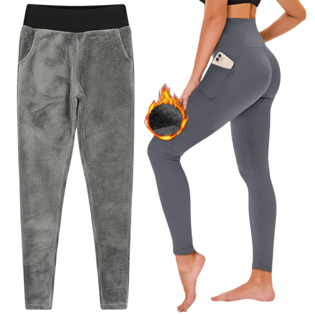 Fleece Lined Leggings With Pockets