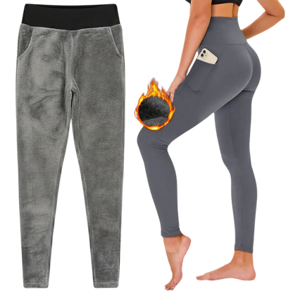 Fleece Lined Leggings With Pockets