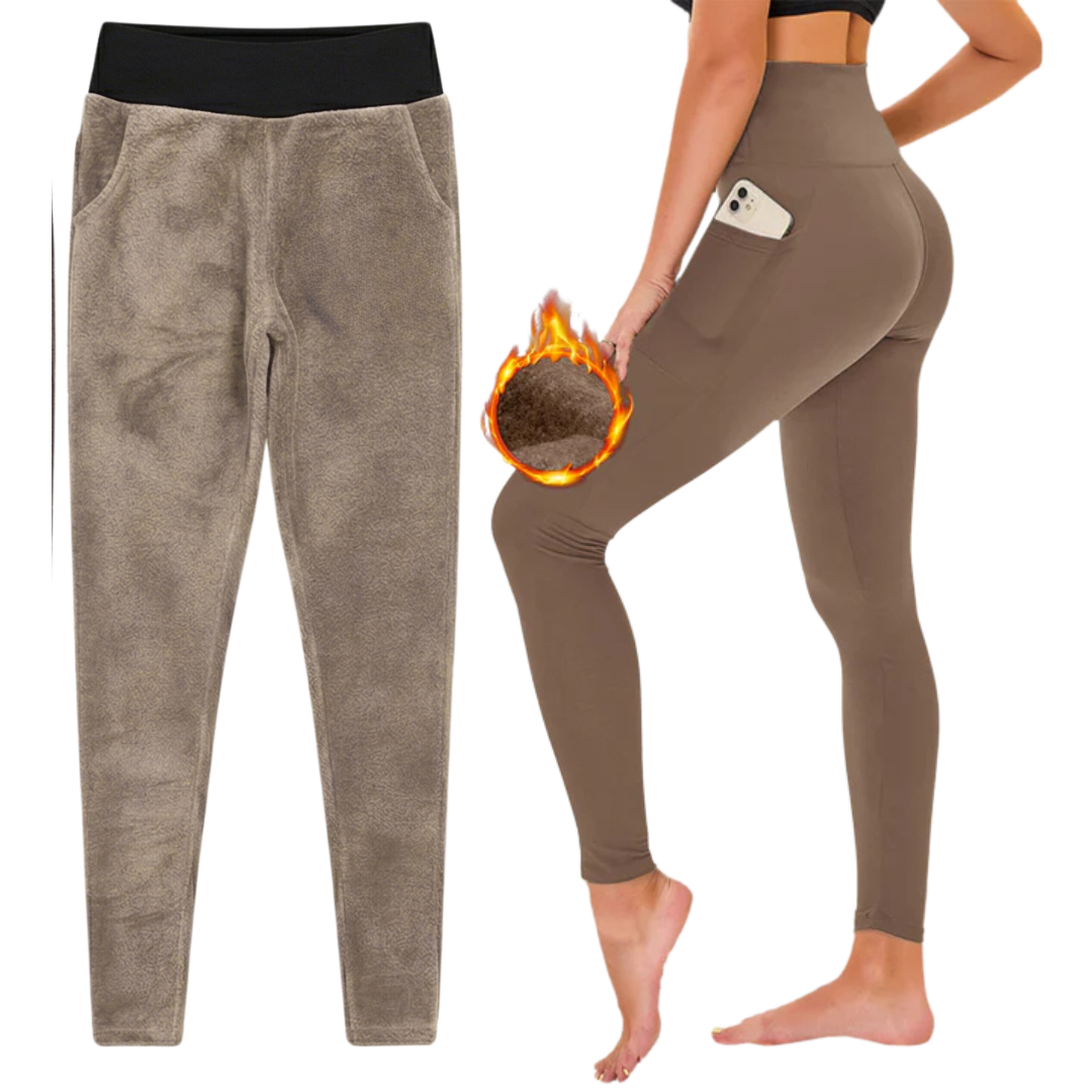 Fleece Lined Leggings With Pockets