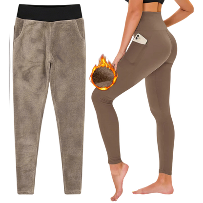 Fleece Lined Leggings With Pockets