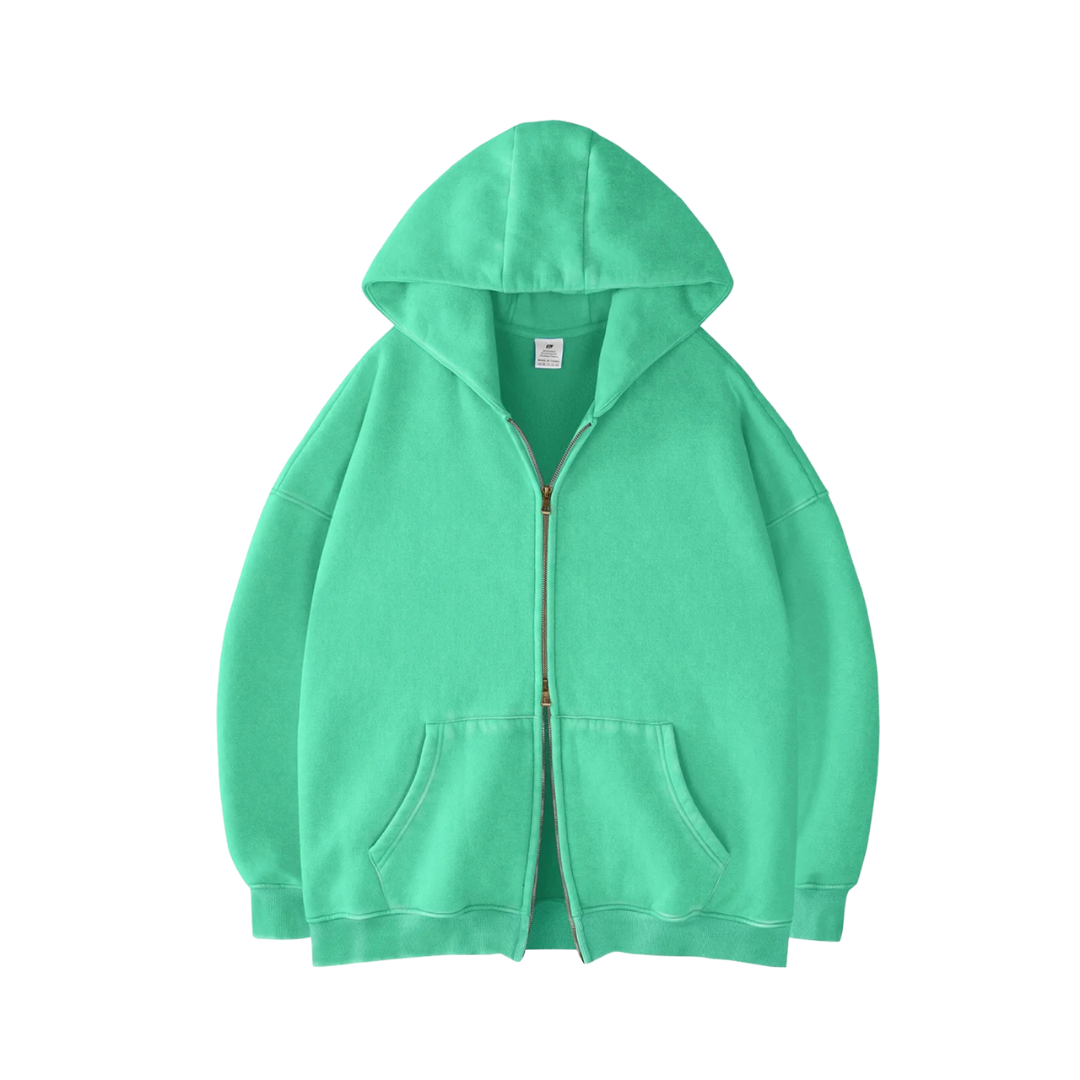 Double Zip Up Oversized Hoodie