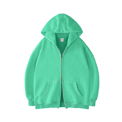 Double Zip Up Oversized Hoodie
