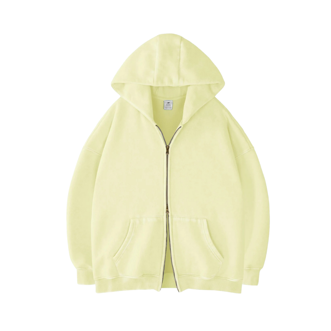 Double Zip Up Oversized Hoodie