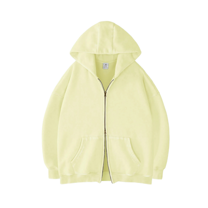 Double Zip Up Oversized Hoodie