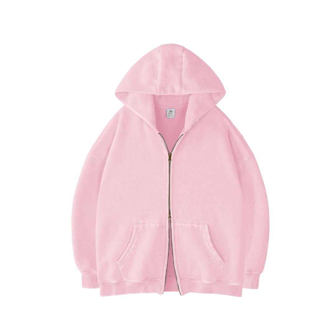 Double Zip Up Oversized Hoodie