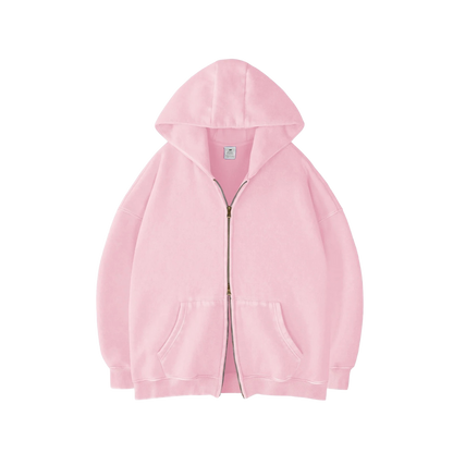 Double Zip Up Oversized Hoodie