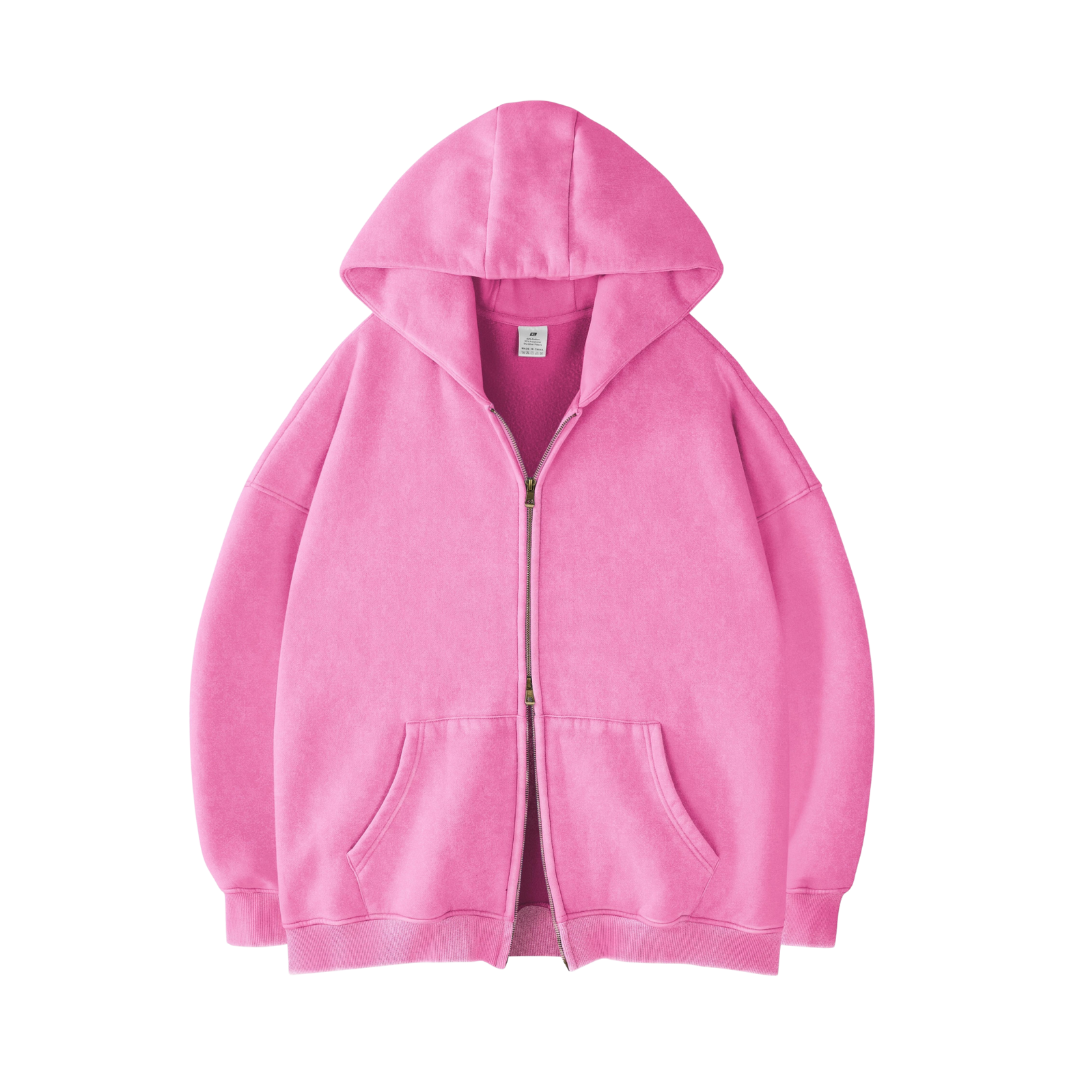 Double Zip Up Oversized Hoodie