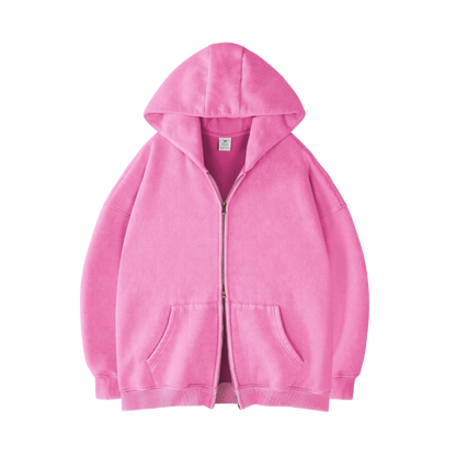 Double Zip Up Oversized Hoodie