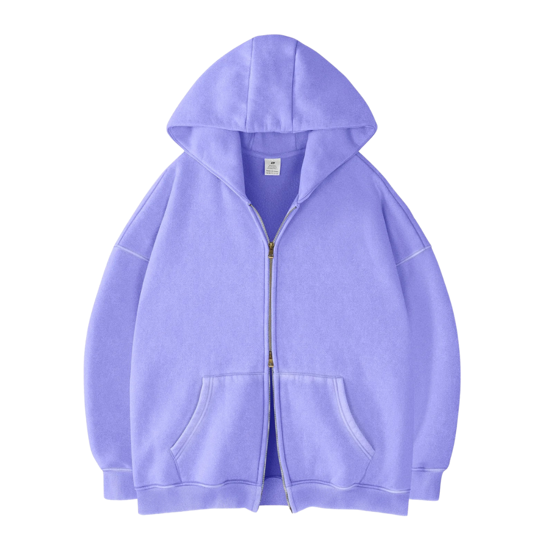 Double Zip Up Oversized Hoodie