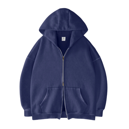 Double Zip Up Oversized Hoodie