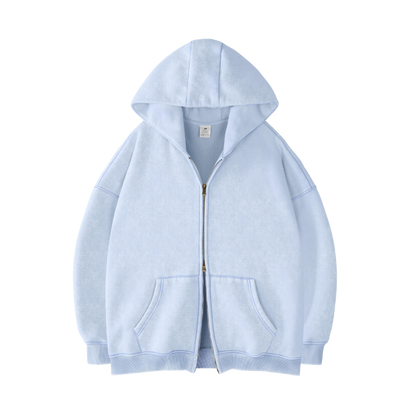 Double Zip Up Oversized Hoodie