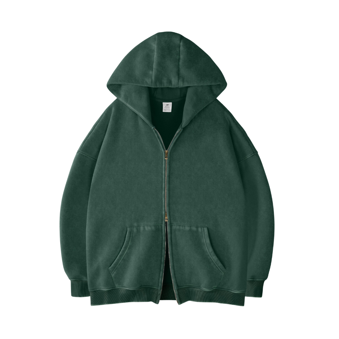 Double Zip Up Oversized Hoodie