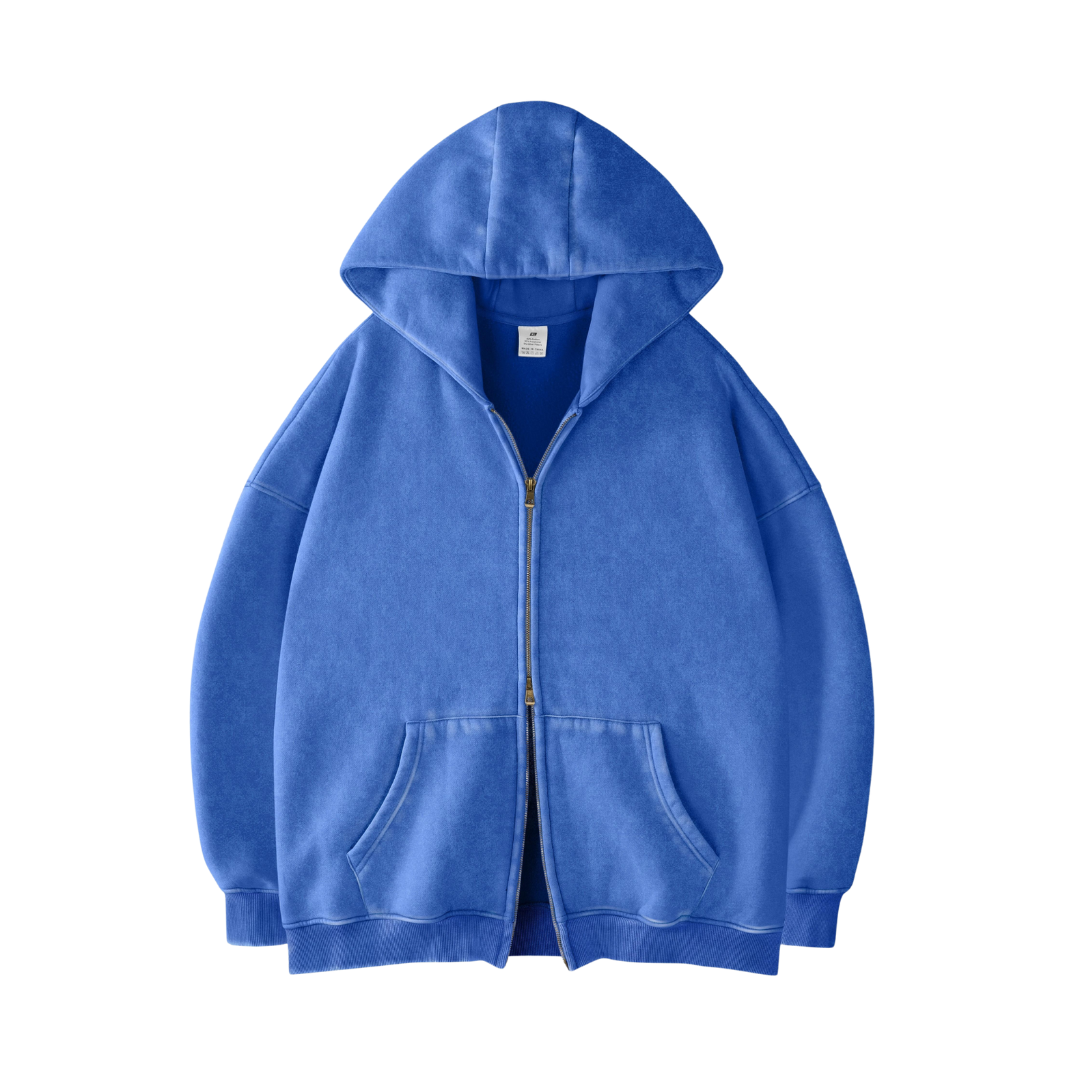 Double Zip Up Oversized Hoodie