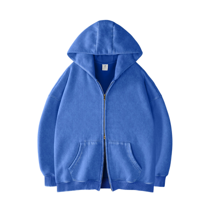 Double Zip Up Oversized Hoodie
